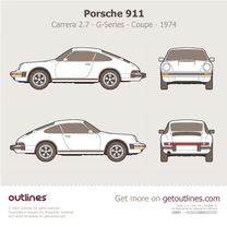 1974 Porsche 911 G-Series Carrera 2.7 Coupe blueprint