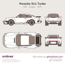 1975 Porsche 911 Turbo 930 3.0 ∙ 3.3 Coupe blueprint