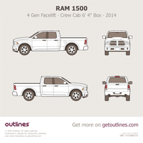 2014 Ram 1500 4 Gen Facelift Crew Cab 6'4