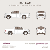 2013 Ram 1500 4 Gen Facelift Quad Cab 6'4