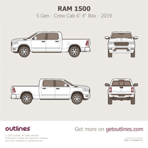 2019 Ram 1500 5 Gen Crew Cab 6'4
