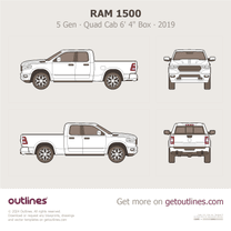 2019 Ram 1500 5 Gen Quad Cab 6'4