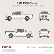 2019 Ram 1500 4 Gen Classic Crew Cab 6'4
