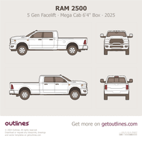 2025 Ram 2500 5 Gen Facelift ∙ Heavy Duty ∙ HD Mega Cab 6'4