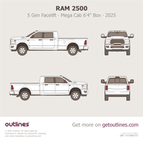 2025 Ram 2500 5 Gen Facelift ∙ Heavy Duty ∙ HD Mega Cab 6'4