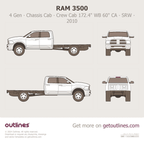 2010 Ram 3500 4 Gen Chassis Cab ∙ Crew Cab 172.4