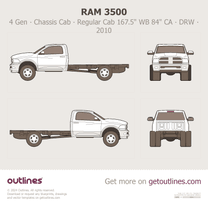 2010 Ram 3500 4 Gen Chassis Cab ∙ Regular Cab 167.5