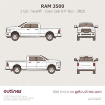 2025 Ram 3500 5 Gen Facelift ∙ Heavy Duty ∙ HD Crew Cab 6'4