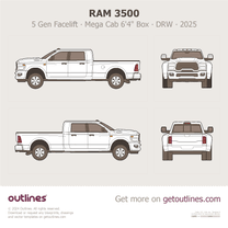 2025 Ram 3500 5 Gen Facelift ∙ Heavy Duty ∙ HD Mega Cab 6'4