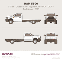 2019 Ram 5500 5 Gen Chassis Cab ∙ Regular Cab 84 CA ∙ DRW ∙ Tradesman Pickup Truck blueprint
