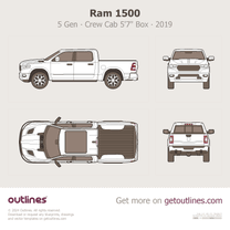 2019 Ram 1500 5 Gen Crew Cab 5'7