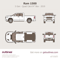 2019 Ram 1500 5 Gen Quad Cab 6'4