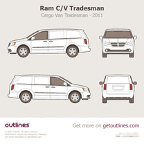 2011 Dodge Grand Caravan C/V Van blueprint