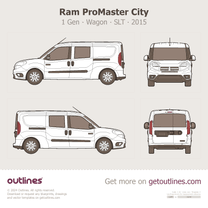 2015 Ram ProMaster City 1 Gen Wagon ∙ SLT Wagon blueprint