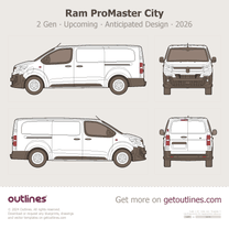 2026 Ram ProMaster City 2 Gen Upcoming ∙ Anticipated Design ∙ Future Concept Van blueprint