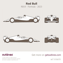 2023 Red Bull Racing RB19 Formula blueprint