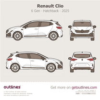 2025 Renault Clio 6 Gen ∙ X60 Hatchback blueprint
