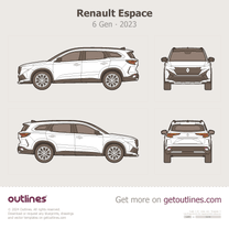 2025 Renault Espace 6 Gen Facelift SUV blueprint