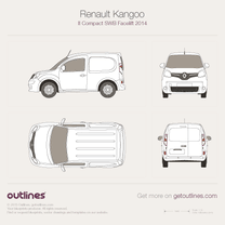 2014 Renault Kangoo Compact Van SWB Facelift Van blueprint