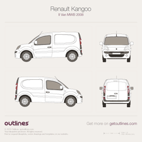 2008 Renault Kangoo Van MWB Van blueprint