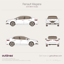 2016 Renault Megane IV Sedan blueprint