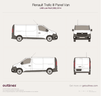2014 Renault Trafic X82 Panel Van LWB Low Roof Van blueprint
