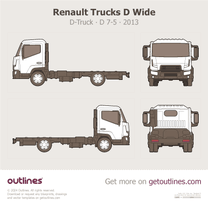 2013 Renault Trucks D D-Truck ∙ Wide ∙ D 7-5 Heavy Truck blueprint