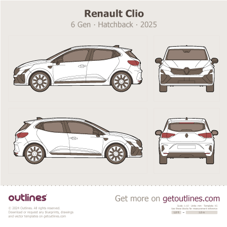 Renault Clio blueprint