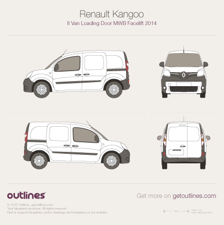 2014 Renault Kangoo Van Van blueprints and drawings