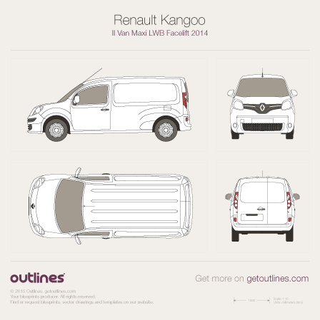 2014 Renault Kangoo Maxi Van Van blueprints and drawings