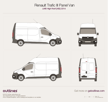 2014 Renault Trafic X82 Panel Van Van blueprints and drawings