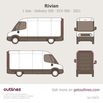 2023 Rivian ECV-500 L1 Van blueprint
