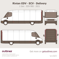 2021 Rivian EDV-900 L3 Cargo Van blueprint