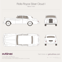 1955 Rolls-Royce Silver Cloud I Saloon Sedan blueprint