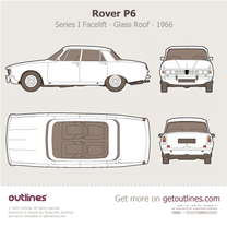 1963 Rover 2000 Series I Glass Roof Sedan blueprint