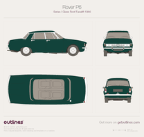 1963 Rover P6 Series I 2000 / 2200 / 3500 / Glass Roof Sedan blueprint