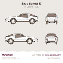 1967 Saab Sonett II V4 Coupe blueprint