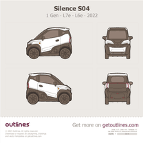 2022 Silence S04 L7e ∙ L6e ∙ 3-door Hatchback blueprint