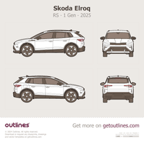 2025 Skoda Elroq RS ∙ 1 Gen SUV blueprint