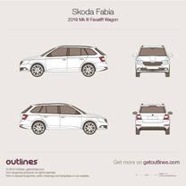 2018 Skoda Fabia III Facelift Wagon blueprint