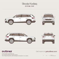 2016 Skoda Kodiaq SUV blueprint