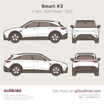 2022 Smart 3 SUV 4-door Coupe blueprint
