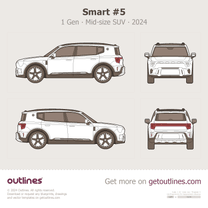 2022 Smart #5 1 Gen EV ∙ Mid-size SUV blueprint