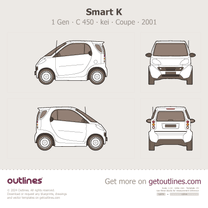 1998 Smart K 1 Gen ∙ C 450 3-door ∙ kei ∙ jp Coupe blueprint