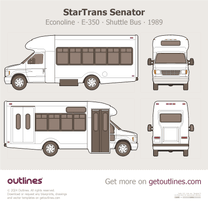 1989 StarTrans Senator Econoline ∙ E-350 ∙ Shuttle Bus E350 Bus blueprint