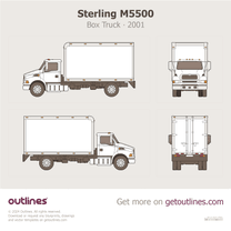 2001 Sterling M5500 Box Truck Heavy Truck blueprint