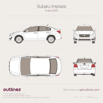 2015 Subaru Impreza IV Facelift Sedan blueprint