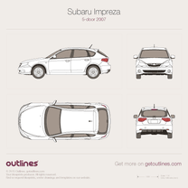 2007 Subaru Impreza WRX III 5-door Hatchback blueprint