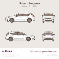 2024 Subaru Impreza 6 Gen ∙ GU 5-door Hatchback blueprint