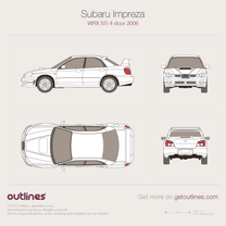 2005 Subaru Impreza WRX STi II Facelift Sedan blueprint